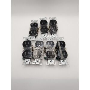 NEW Leviton T5320-E Duplex Outlet 7-Pack Black  Tamper Resistant 15A 125V